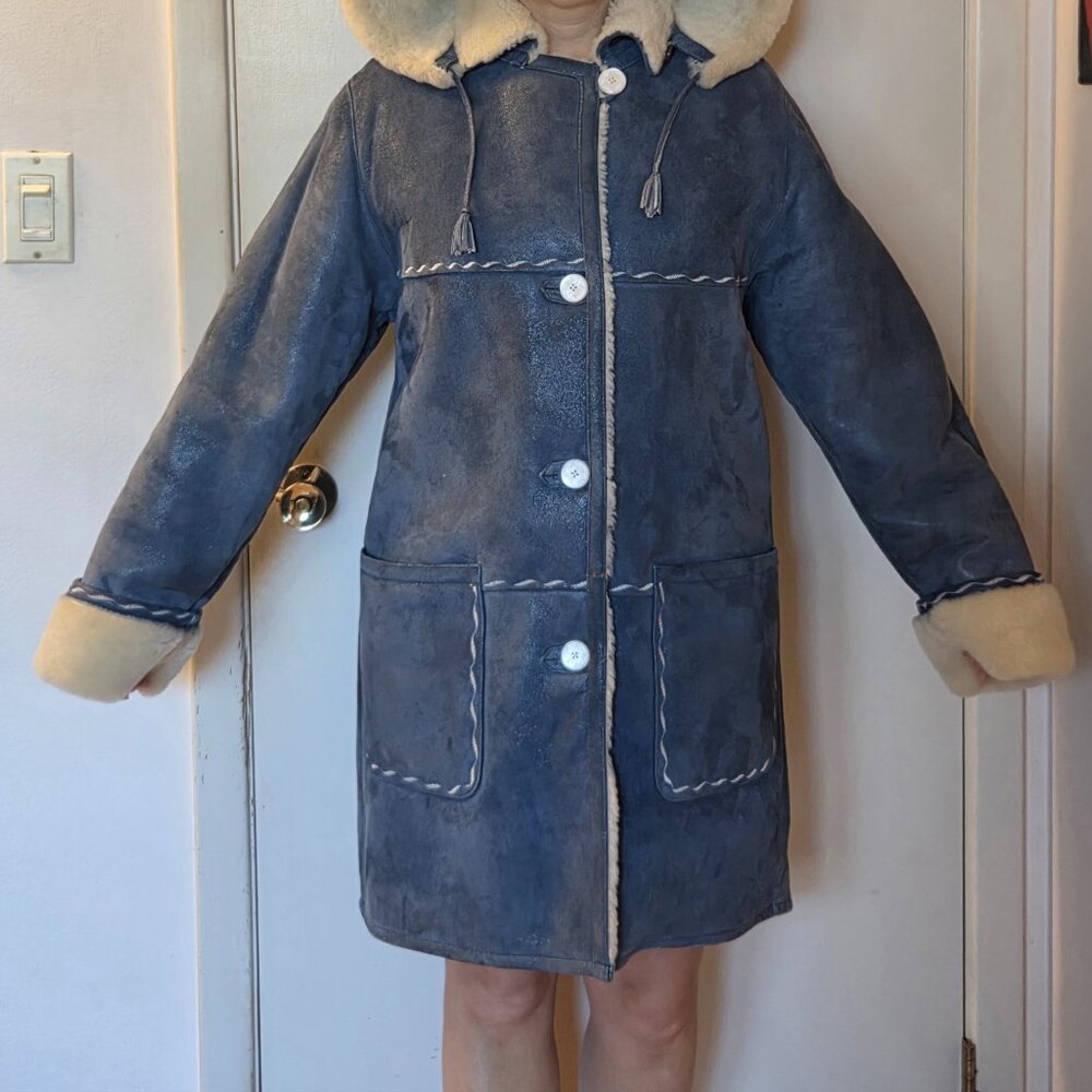 Boni-Pelle Blue Winter Parka Jacket